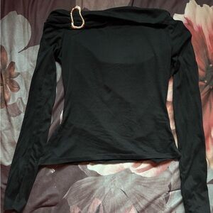 Elegant Black Off-Shoulder Women's Top